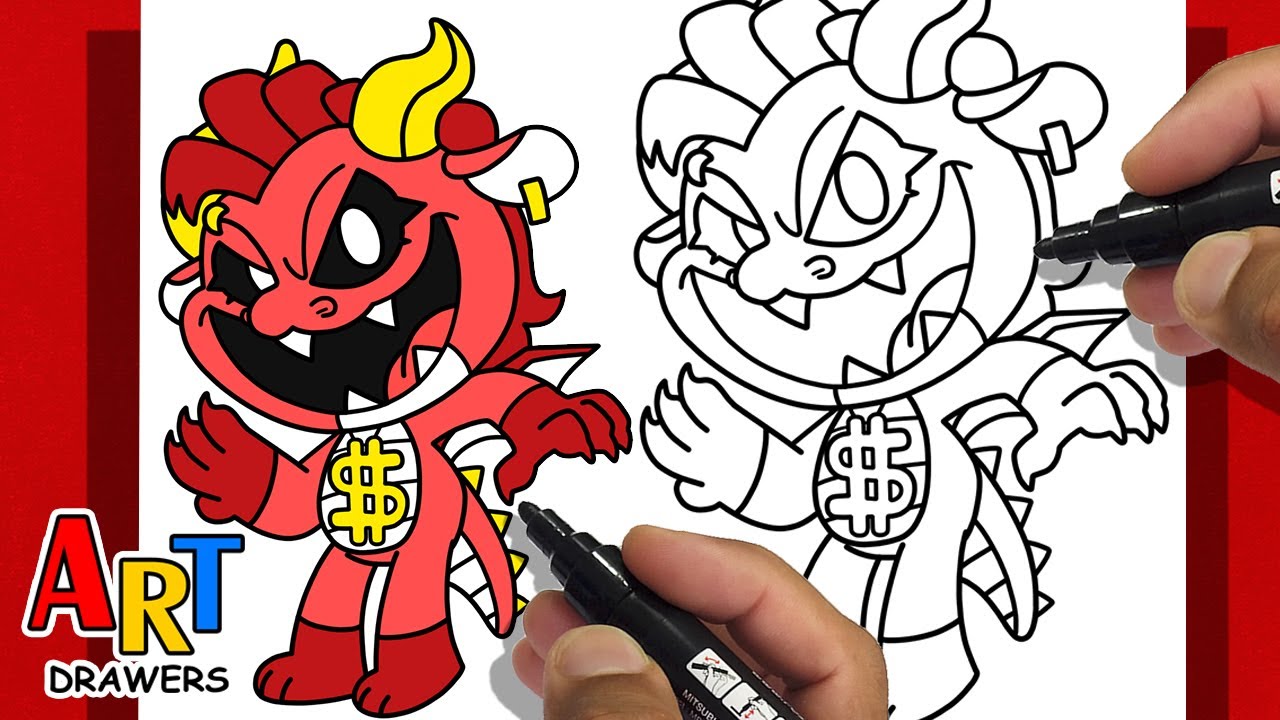 How To Draw SIMON SMOKE | Poppy Playtime 5