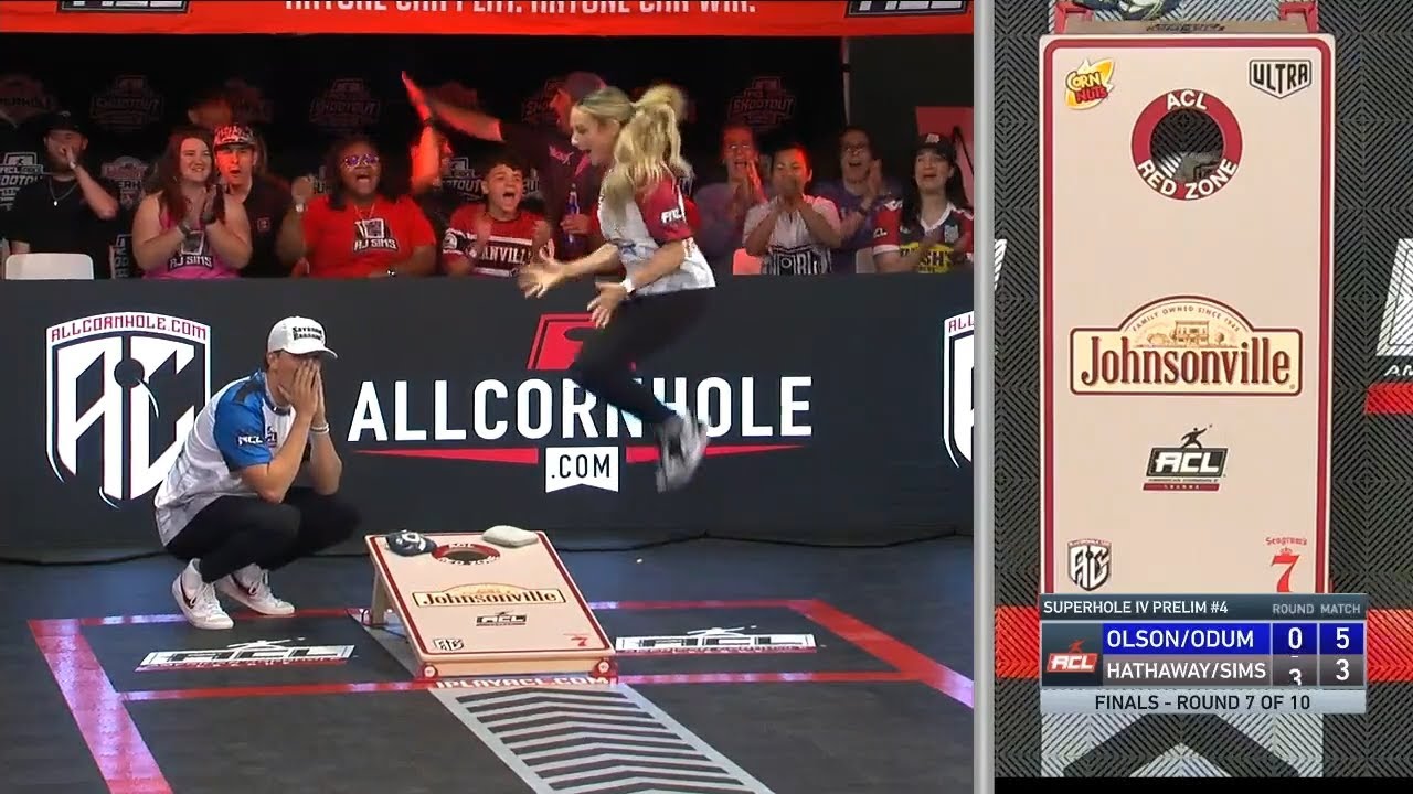 Paige Hathaway Hit An Incredible Cornhole Shot In Texas SuperHole IV Prelim