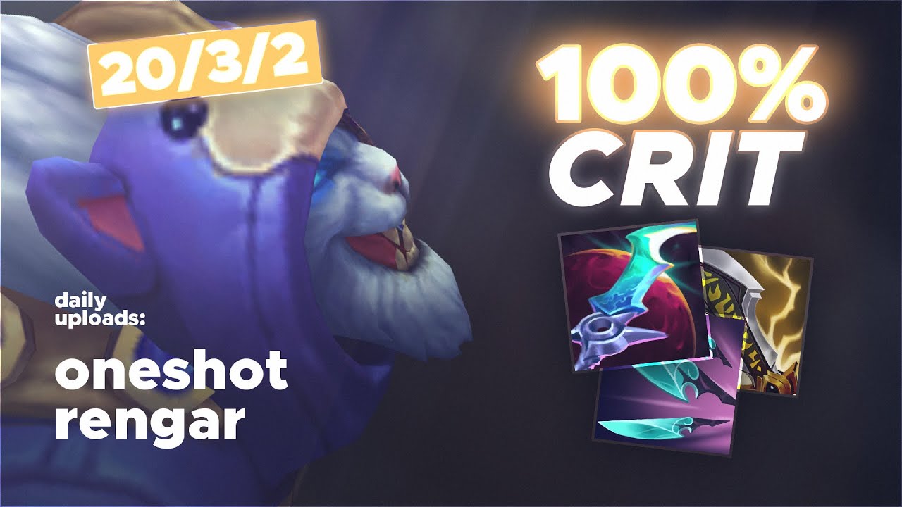THE ULTIMATE ONESHOT RENGAR BUILD (100% CRIT RENGAR)