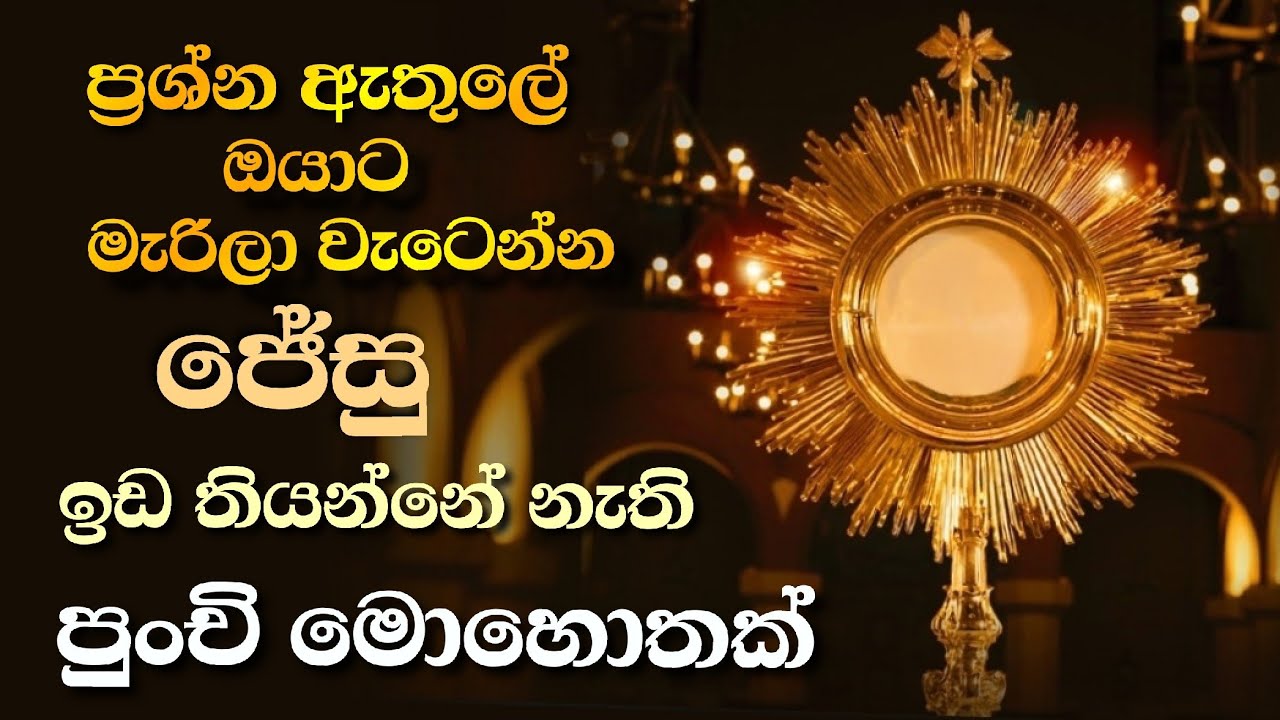 දිව්‍ය සත්ප්‍රසාදීය ජේසු ලඟ මොහොතක් නැවතිලා අහමු ජේසු අපිට කියන්නේ මොකක්ද කියලා | Eucharistic Jesus