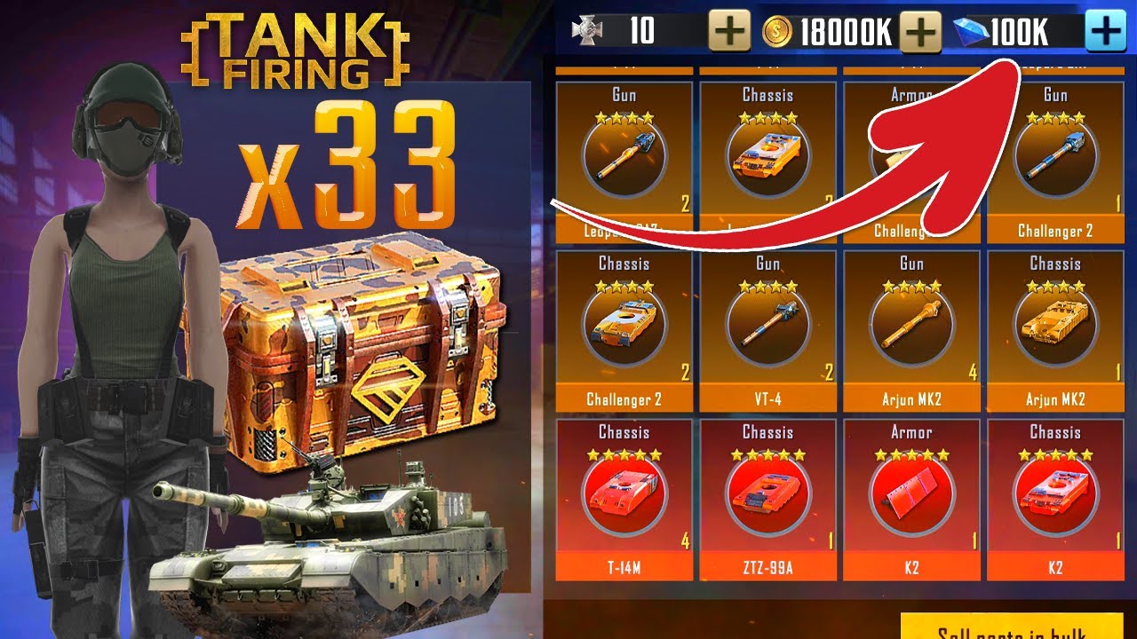 Tank Firing 100K Diamonds New Tank K2 Unlocked