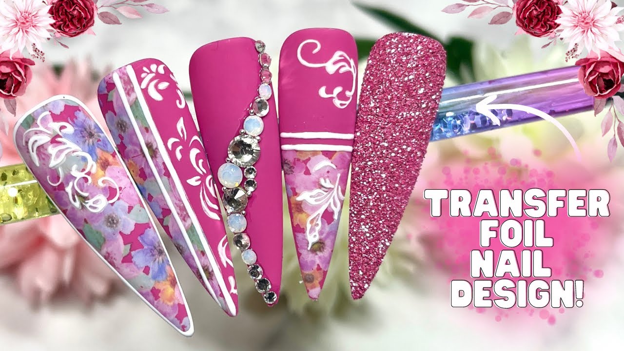 TRANSFER FOIL NAIL DESIGN | DETAILED NAIL ART TUTORIAL | SEMILAC