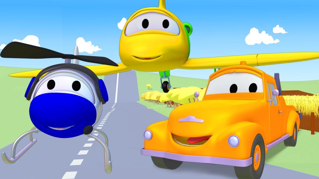 Het Vliegtuig - Tom de takelwagen in Autostad Nederlands 🚗 Cartoons voor kinderen