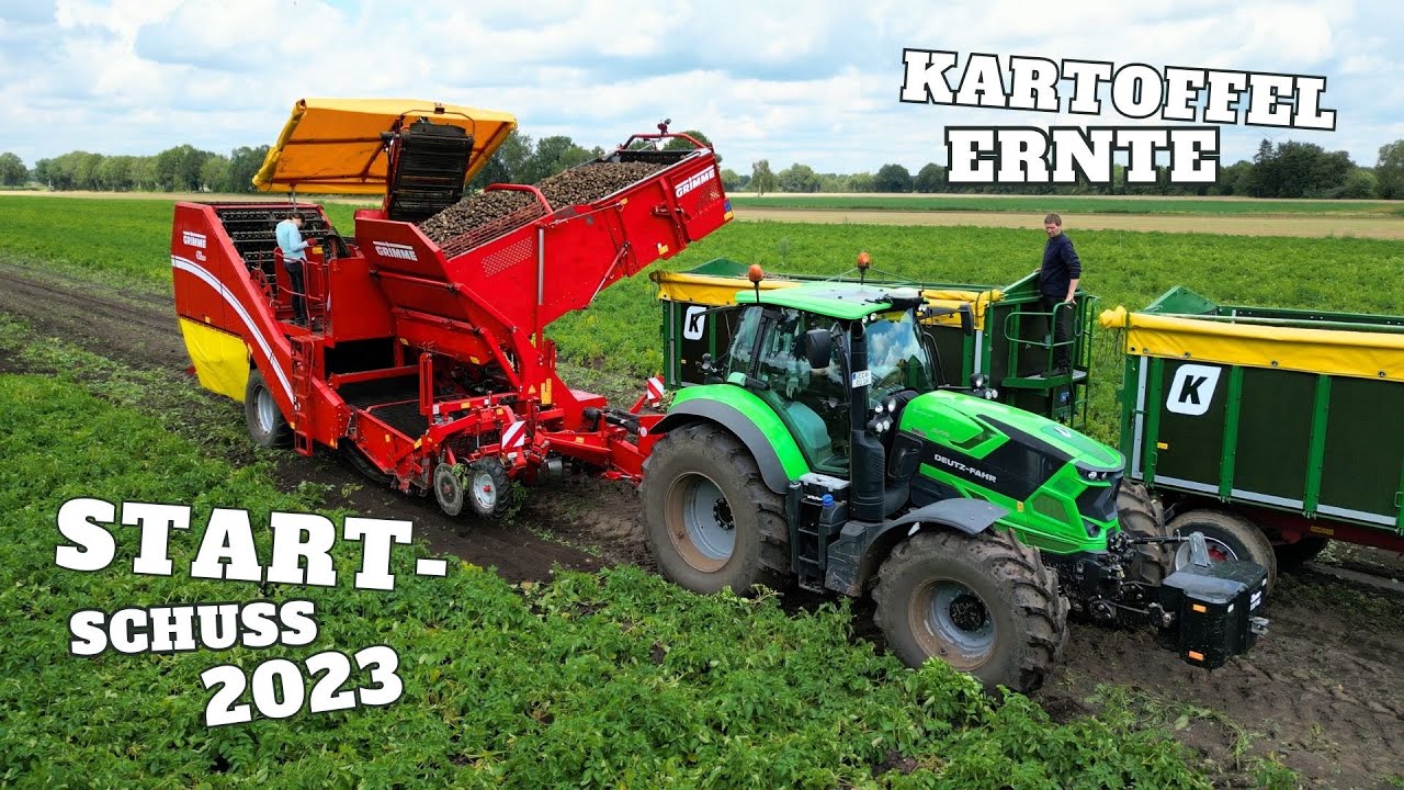 Ernte 2023: Die ersten Kartoffeln kommen raus / Schlamm-Schlacht direkt zu Anfang