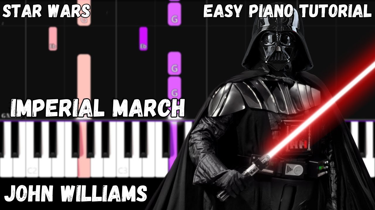 Star Wars - Imperial March - Darth Vader's Theme (Easy Piano Tutorial)