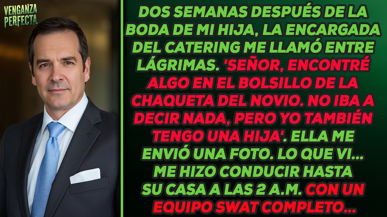 El del catering me llamó dos semanas después de la boda de mi hija: 'Encontré algo en su bolsillo'.