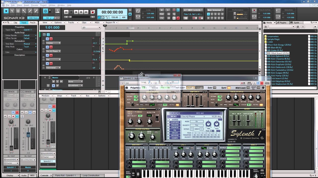 Cakewalk Sonar X3. Les. 26. Automation