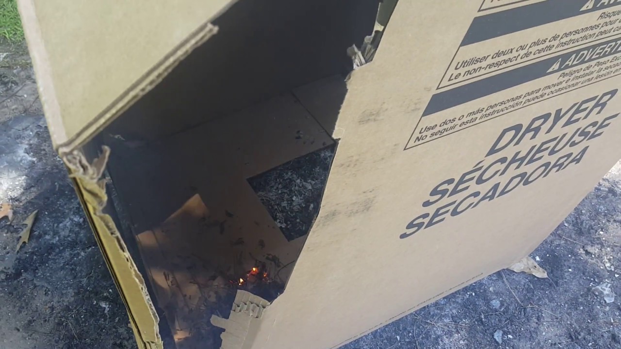 Burning Stuff 601: Cardboard Box (Dryer)