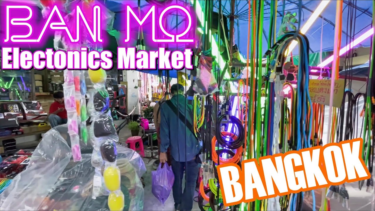 【4K】Walking in the Rain - Ban Mo Electronics Market, Bangkok Chinatown