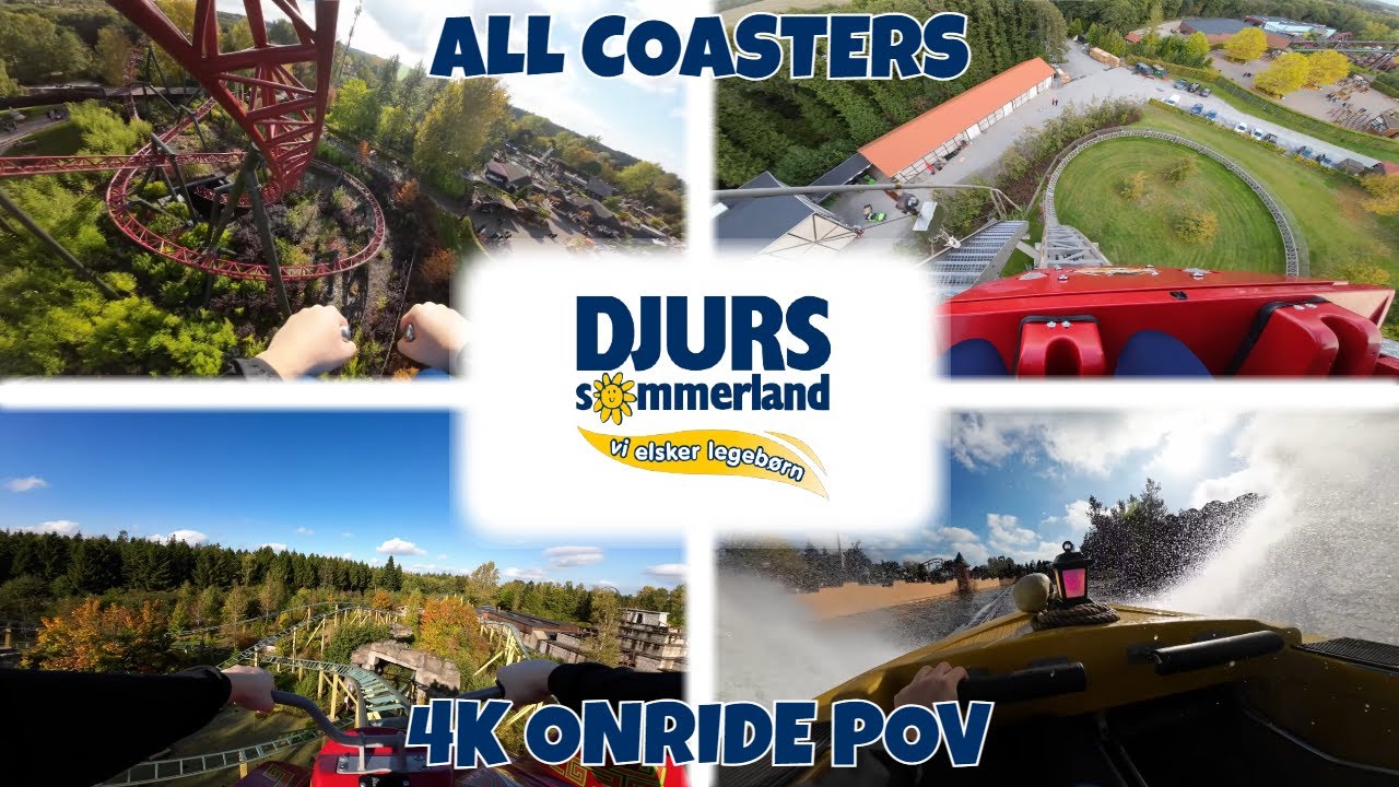 Djurs Sommerland - All Coasters | 4K POV