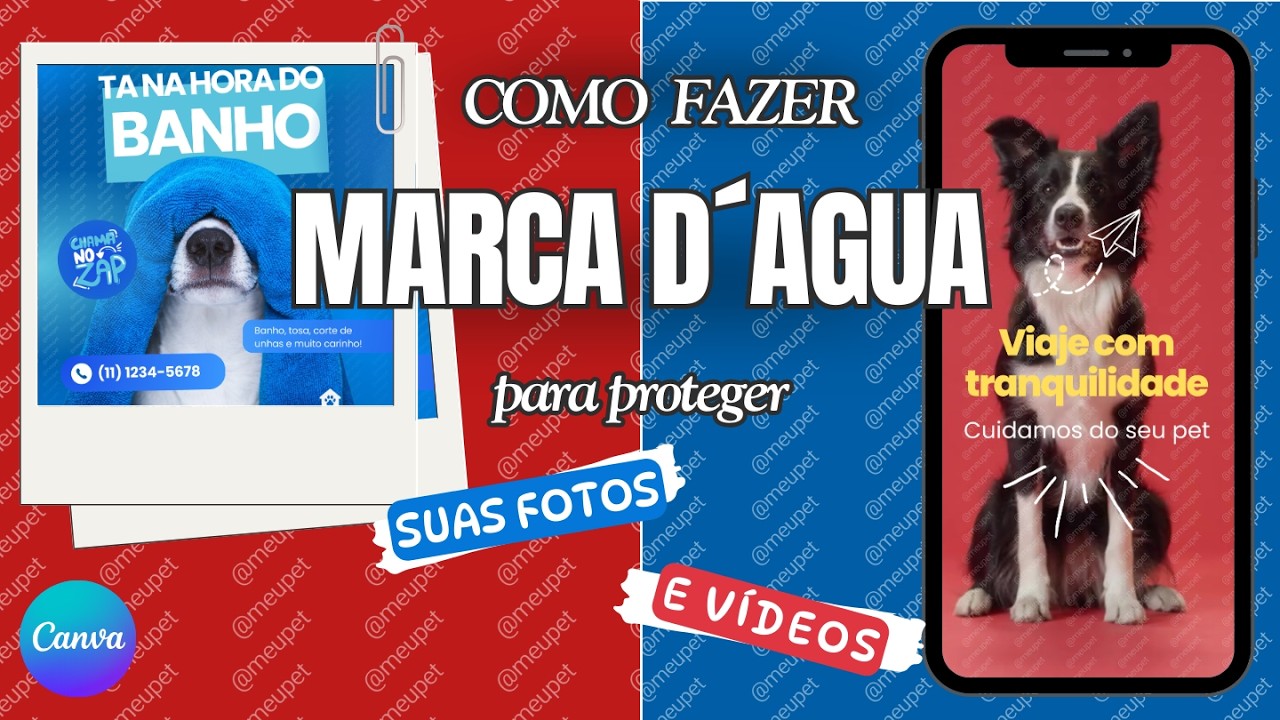 PROTEJA SUAS FOTOS E VÍDEOS! COMO FAZER MARCA D’ÁGUA NO CANVA GRÁTIS | Passo a passo completo