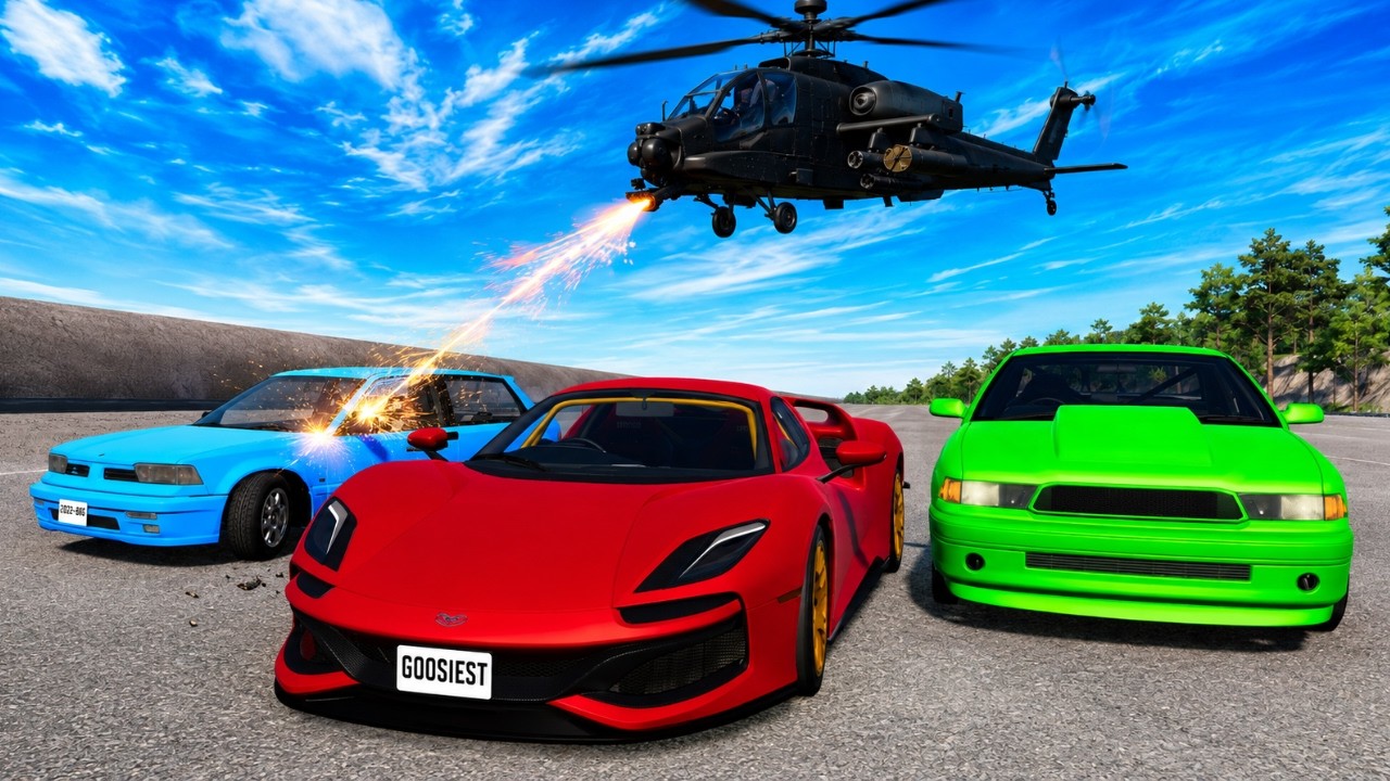 CARS vs INSANE DOWNHILL! - BeamNG