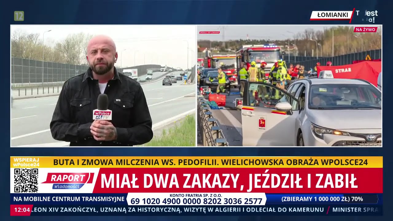 Miał dwa zakazy, jeździł i zabił. Relacja Rafała Jarząbka. Raport Wiadomości