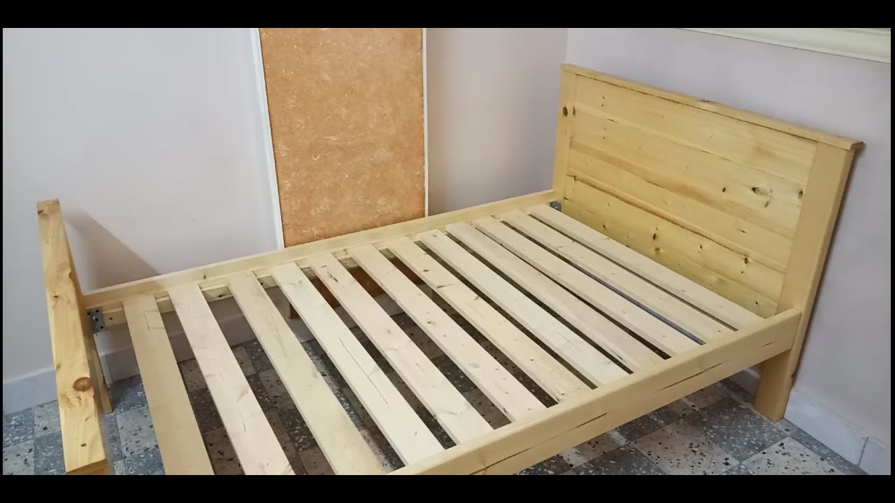 اصنع سريرك بيدك. painter carpenter . Make your bed with your hand  Queen Size Bed  (Pine) pine  wood