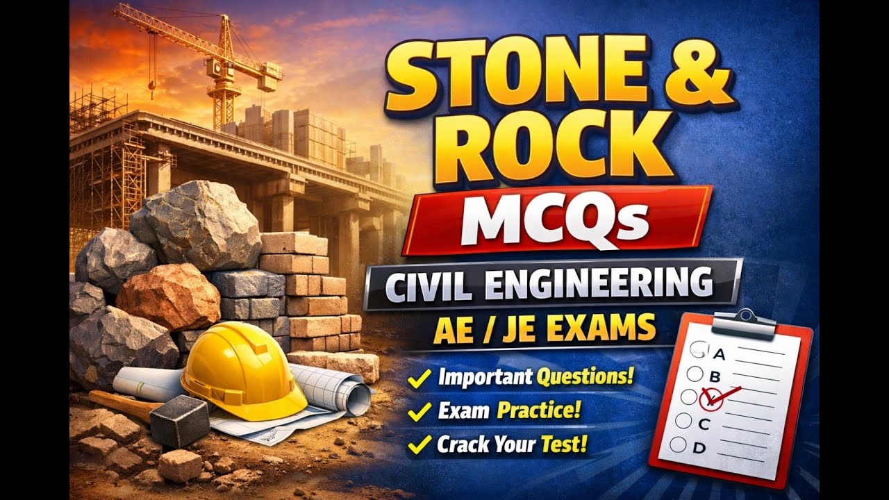 Building Materials: Rocks & Stones AI MCQs CIVIL ENGINEERING AE/JE