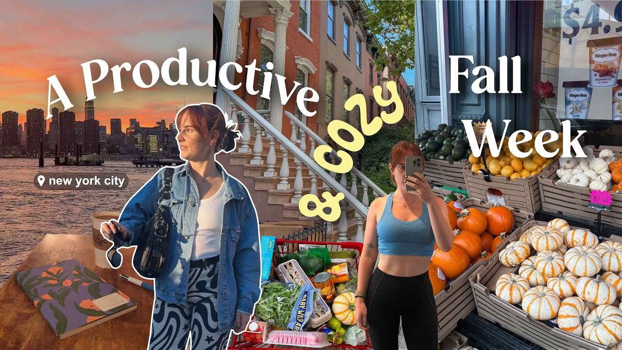 Продуктивная (но уютная) осенняя неделя в моей жизни в Нью-Йорке 🍂🏙️ *официальное начало осени*