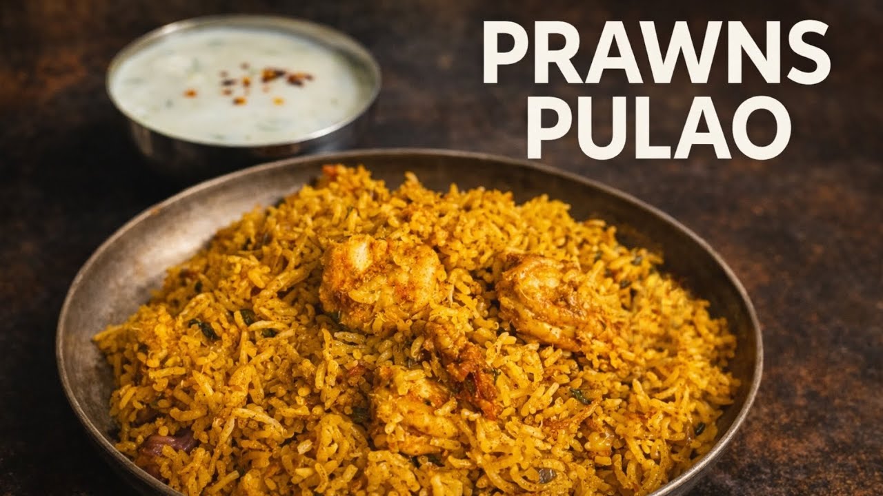 Authentic Prawns Pulao with Coconut Milk | Easy Homestyle Recipe