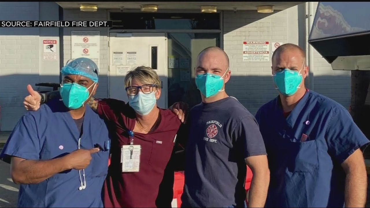 Fairfield Firefighters Volunteer At Los Angeles County Hospital