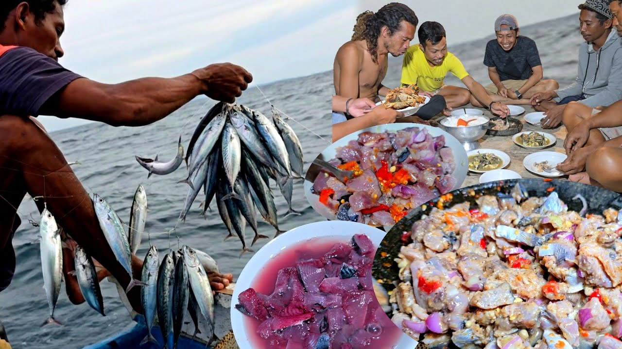 RAMADHAN HARI KE.5 SASHIMI IKAN TONGKOL BUAT MAKAN BUKA PUASA 