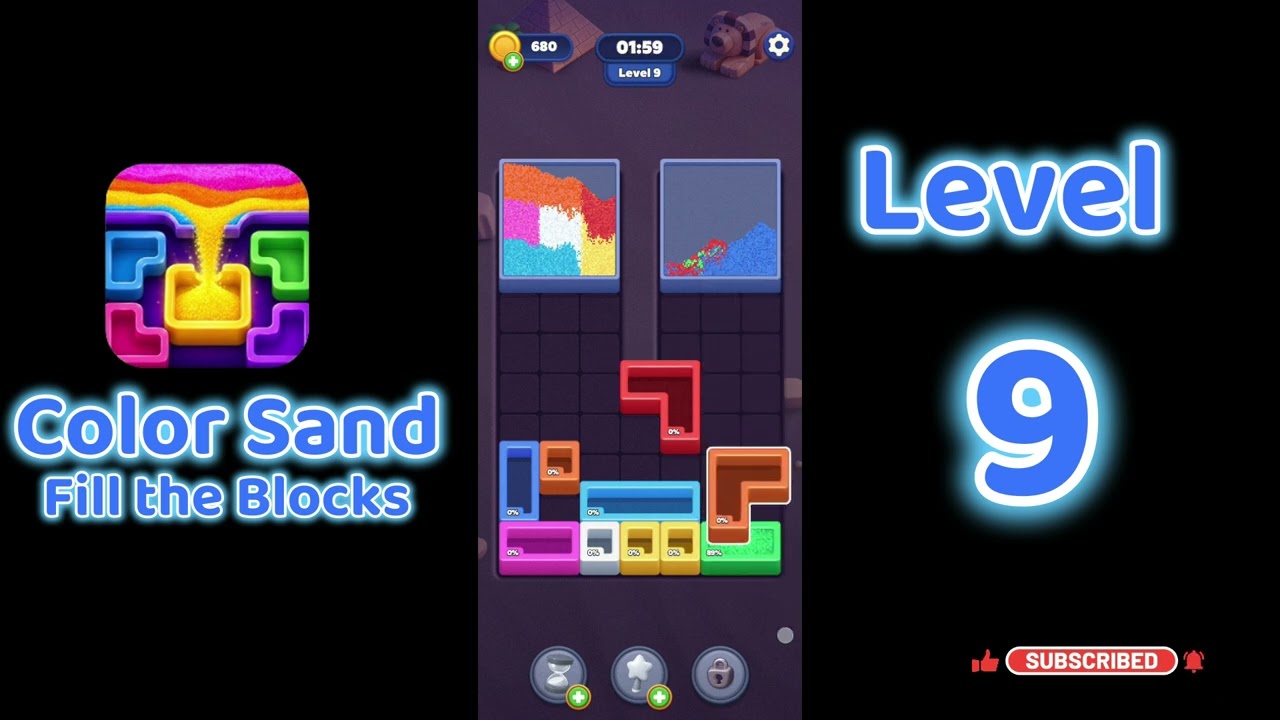 Color Sand Fill The Blocks Level 9🧩🌈 | Gameplay Walkthrough | Go Answer