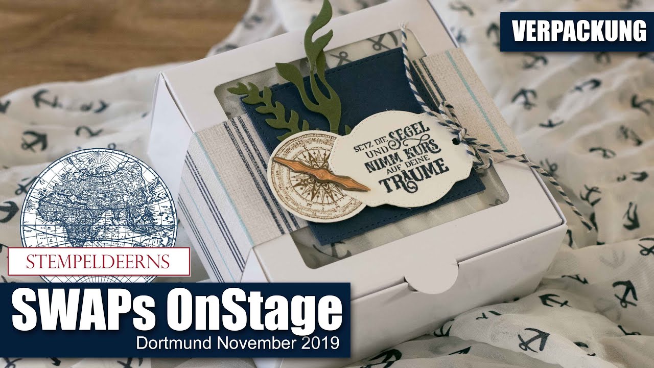 Team-Swaps | OnStage Dortmund 2019 | Donutschachtel als maritime Verpackung | Setz die Segel