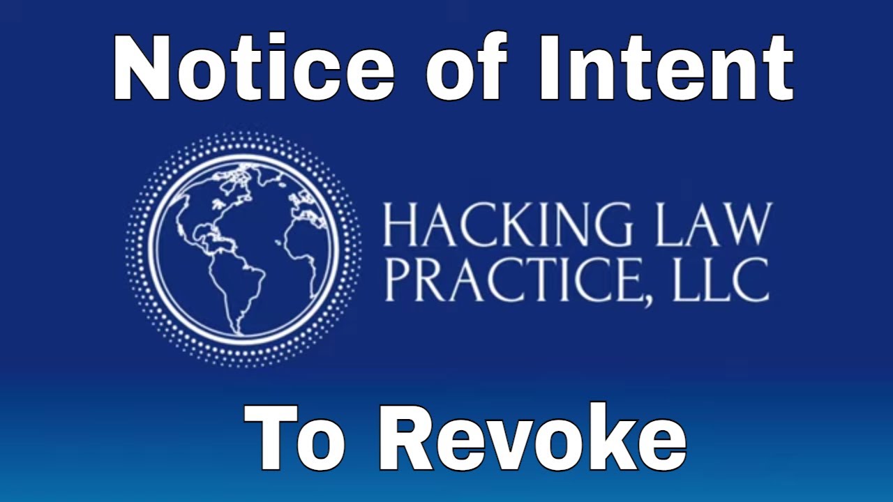 I Got a Notice of Intent to Revoke