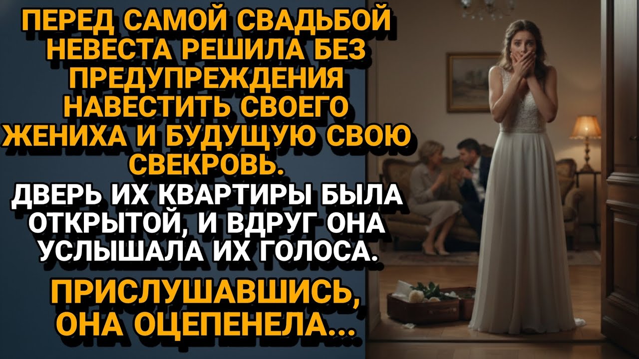 Невеста услышала разговор Жениха со Свекровью и застыла от Ужаса