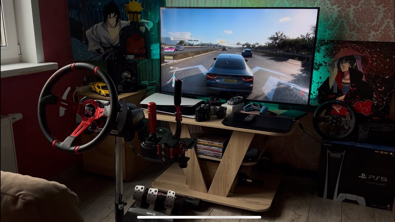 How to connect steering wheel logitech g29 in forza horizon 5 on ps5 with handbrake