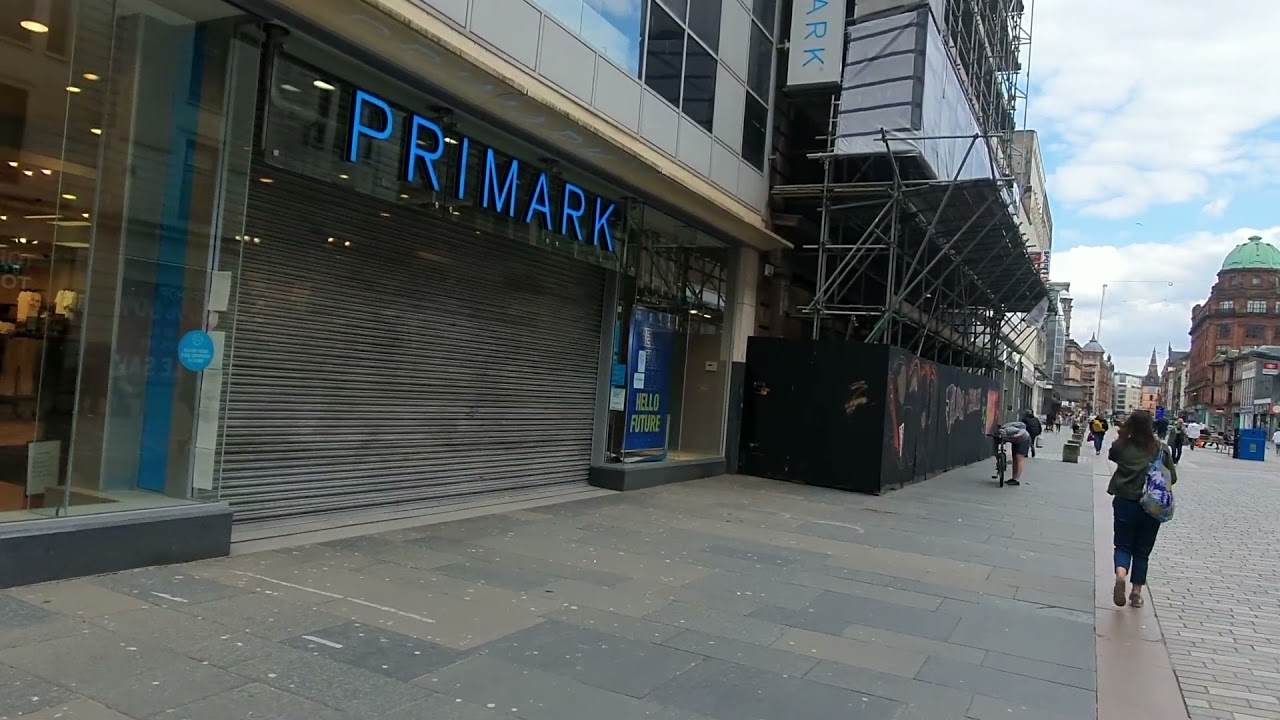 Glasgow City Centre Scotland Walk Argyle Street Shops Argyle Arcade to the Central Bar
