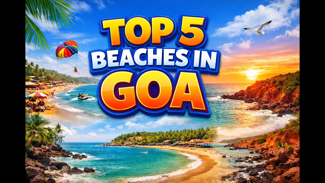 Goa Ke Top 5 Beaches 🏝️| Baga, Calangute, Anjuna, Palolem, Vagator Beach | Goa Travel Guide Hindi