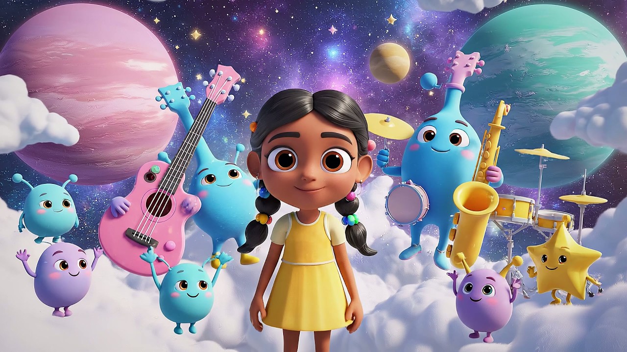 Hey Diddle Diddle Space Band Jam | Cosmic Nursery Rhymes & Kids Music Party