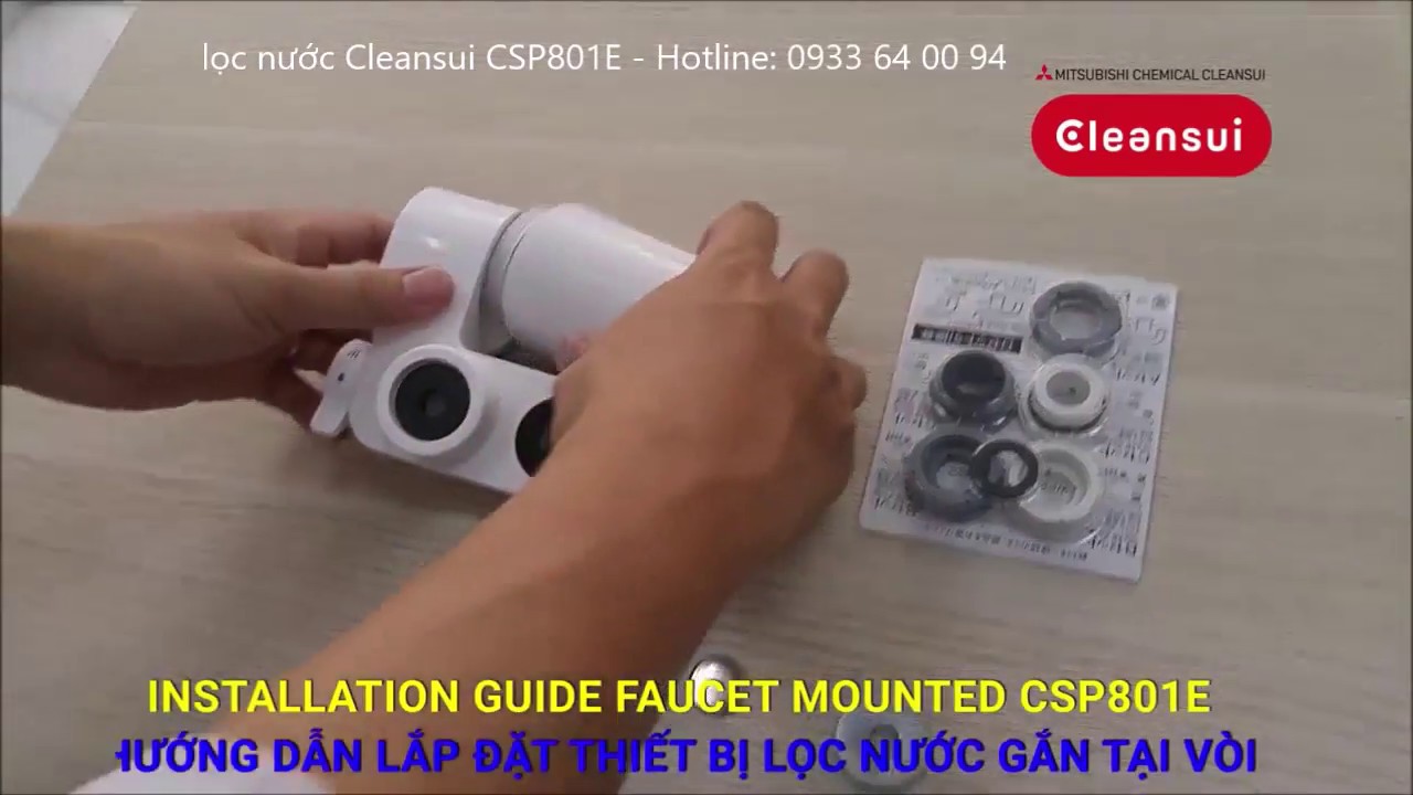 Hướng dẫn lắp đặt Cleansui EF102 / CSP801E - Hotline: 0933 64 00 94