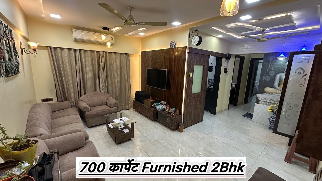 बहोत ही सुन्दर 2Bhk 700 कार्पेट furnished flat for sale 1.07cr loan available #miraroad #realestate