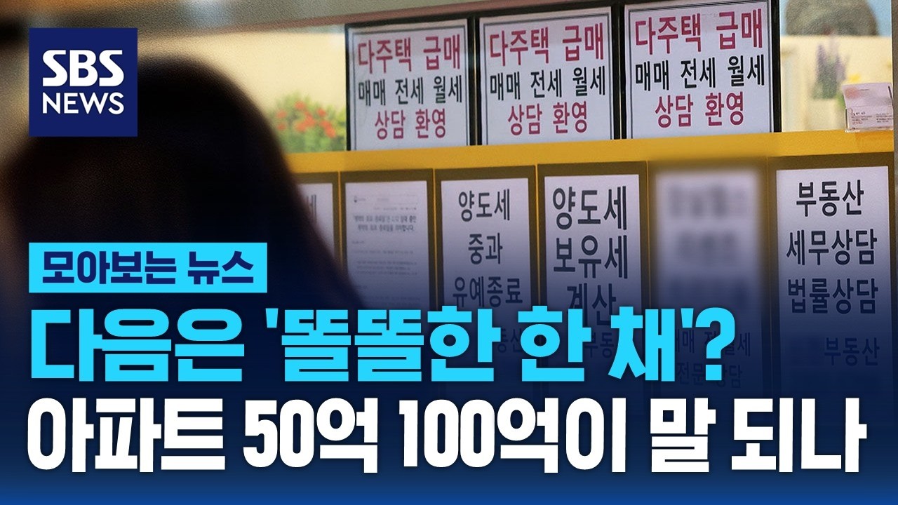 다음은 '똘똘한 한 채'? 아파트 50억 100억이 말 되나 / SBS / 모아보는 뉴스