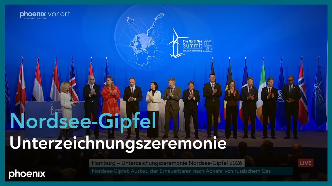 Nordsee-Gipfel 2026: Unterzeichnungszeremonie und Pressekonferenz der Energieminister:innen