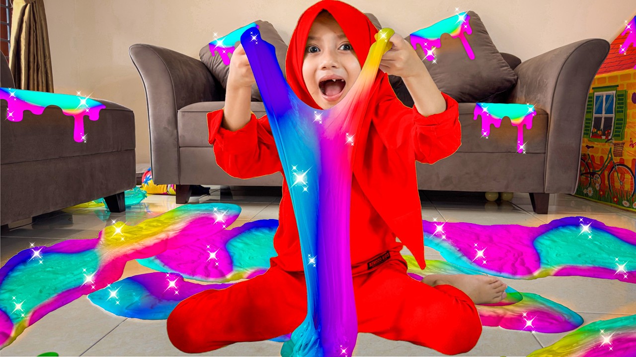 AQILA BIKIN SLIME RAKSASA BERWARNA-WARNI