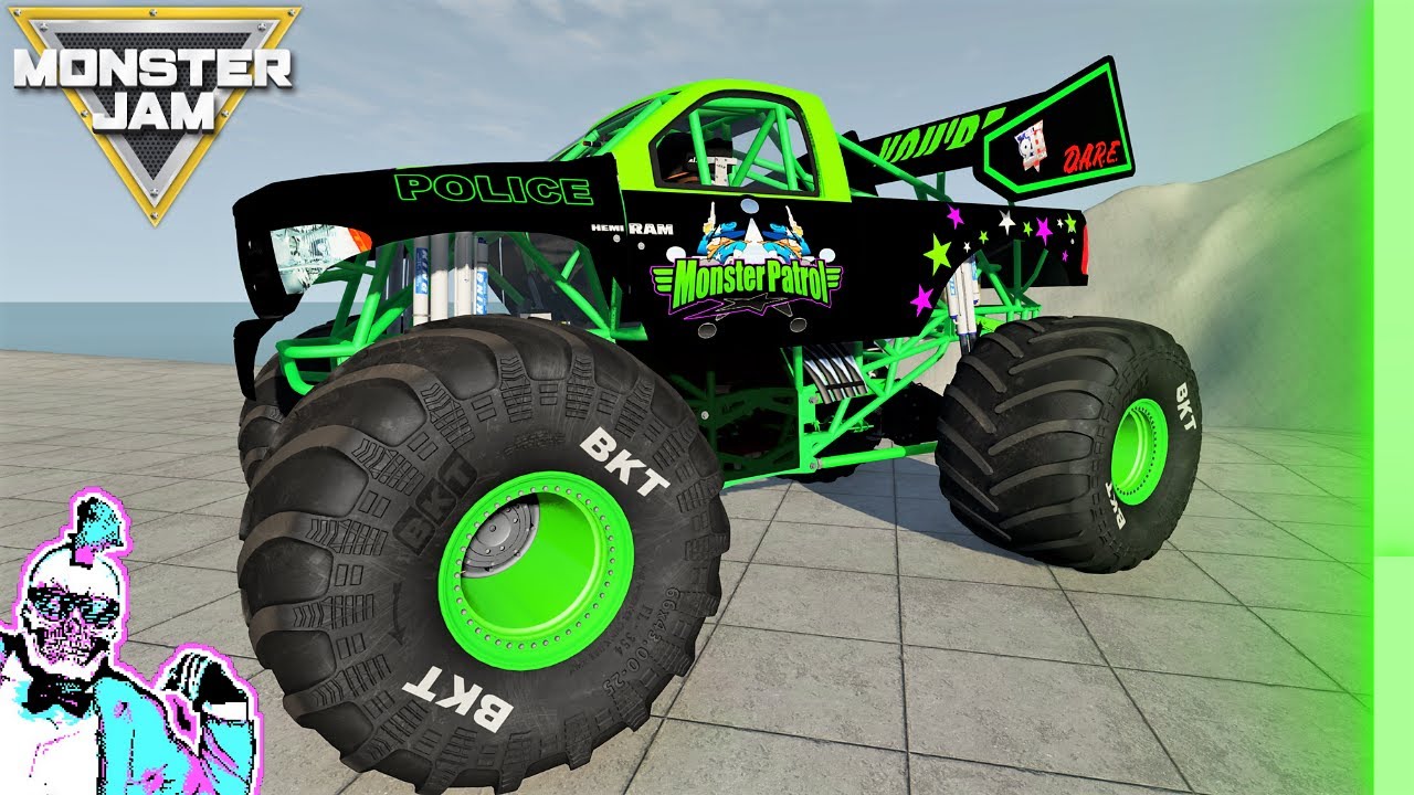 Monster Jam INSANE High Speed Jumps and Crashes New Map #8 | BeamNG Drive
