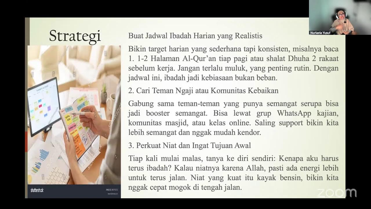 Ngabuburit online bersama Ustadzah Nurlaela tentang Istiqomah
