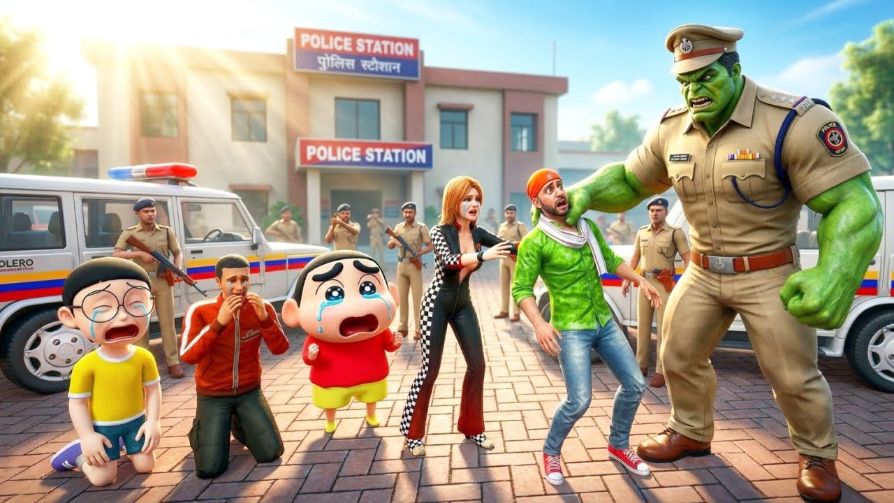 💥हल्कू पुलिस ने फ्रैंकलिन को पकड़ लिया 💔ITA - 🥰 Indian bike driving 3D 