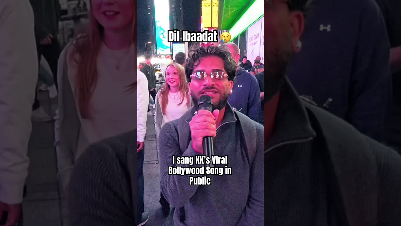 I sang KK&rsquo;s Famous Bollywood Song in Public 😢 #bollywood #kk #india