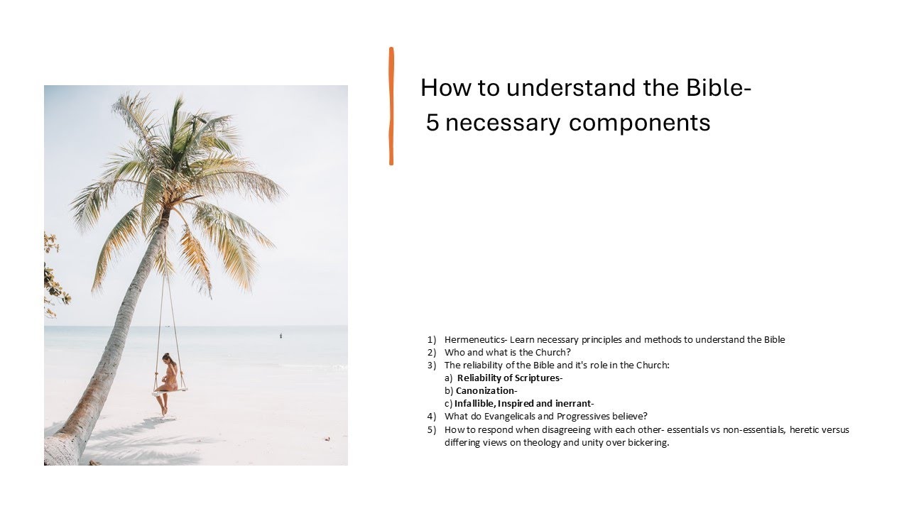 1) How to Understand the Bible- 5 necessary components