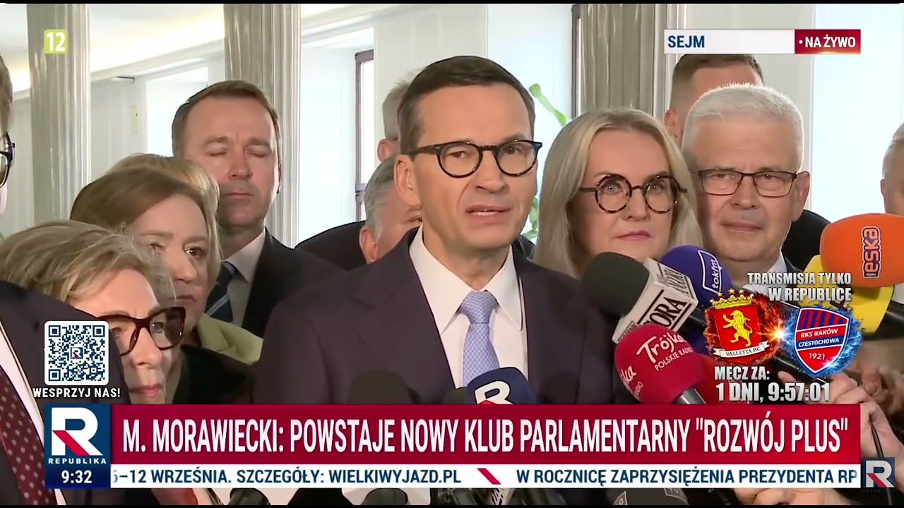 Morawiecki zdecydował. Powstanie nowy klub parlamentarne Rozw&oacute;j Plus. M&oacute;wi o intrygach 