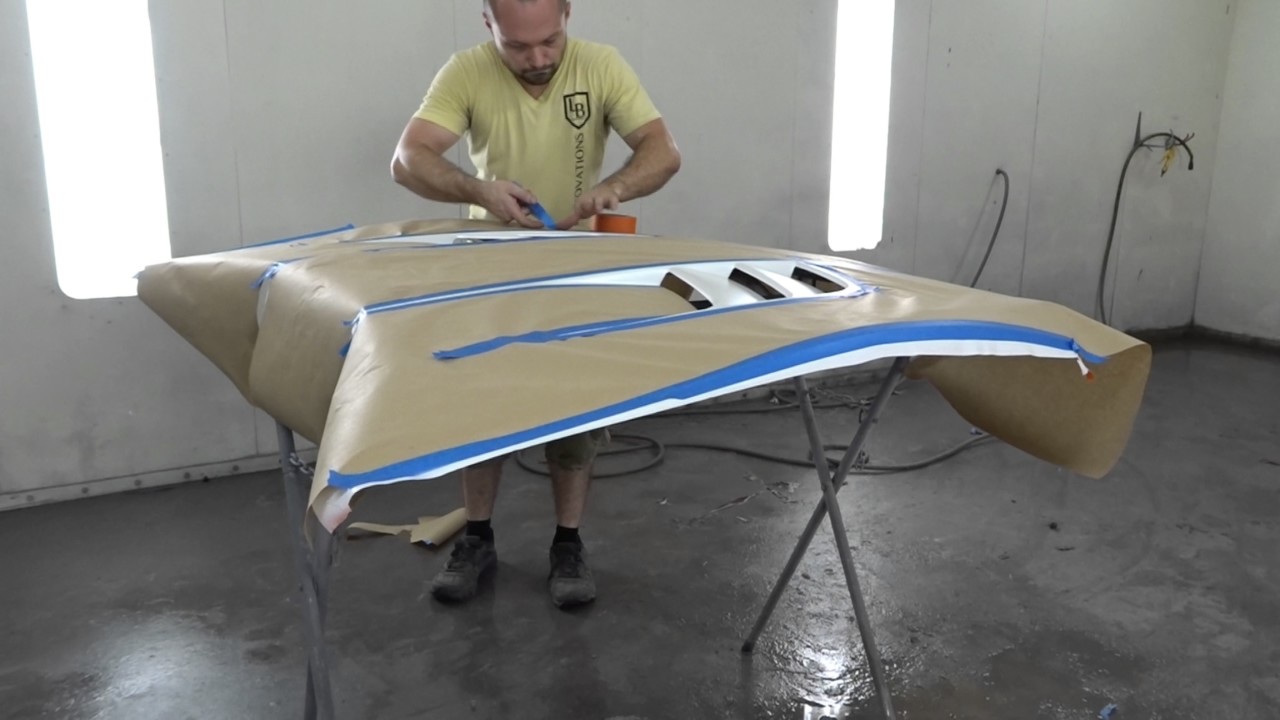 Painting FRS carbon fiber hood with black vents
