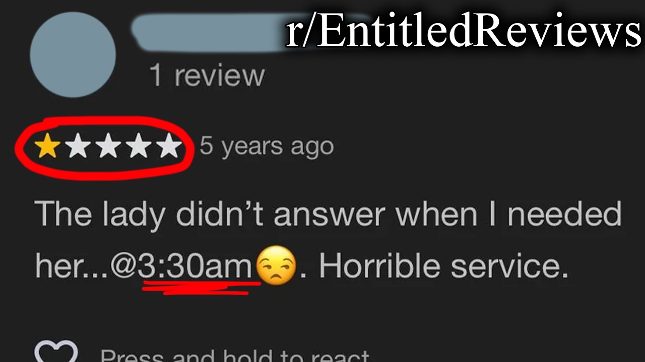insanely entitled reviewers