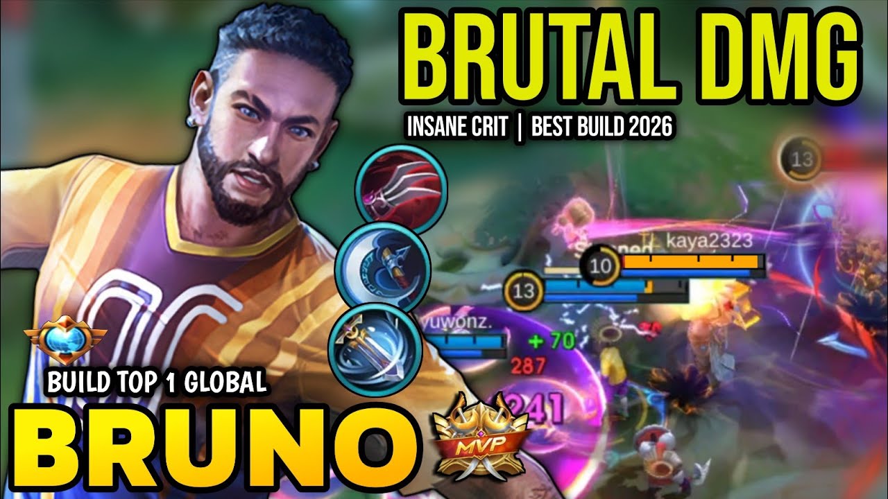 BRUNO BEST BUILD 2026 | BUILD TOP 1 GLOBAL BRUNO GAMEPLAY | MOBILE LEGENDS✓