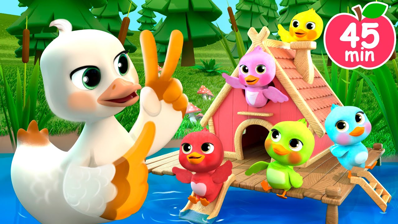 🦆🐥🐥🐥🐥🐥 Five Little Ducklings Song | Newborn Baby Songs & Nursery Rhymes