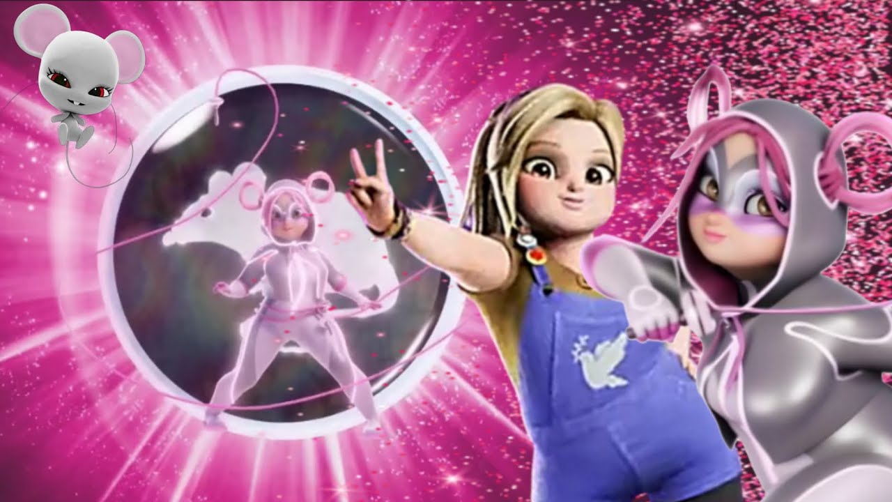 &bull;Transformaci&oacute;n de Poly mouse 🩷🩶|Miraculous temporada 6🐁