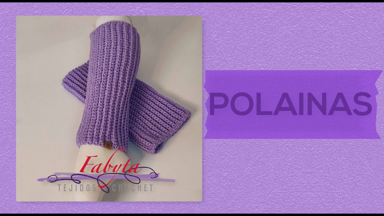 Polainas elastizadas en crochet totalmente en medio punto, faciles y comodas