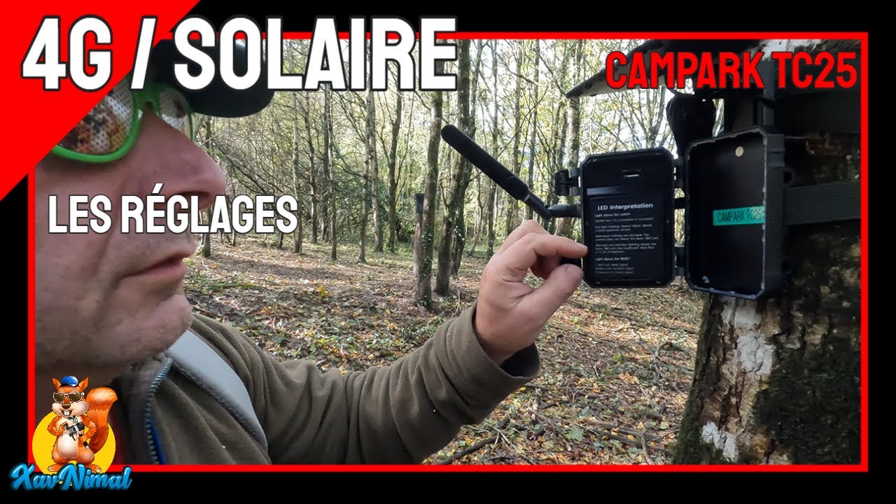 RÉGLAGES CAMPARK TC25 ►👀▬ caméra 4G avec panneau solaire