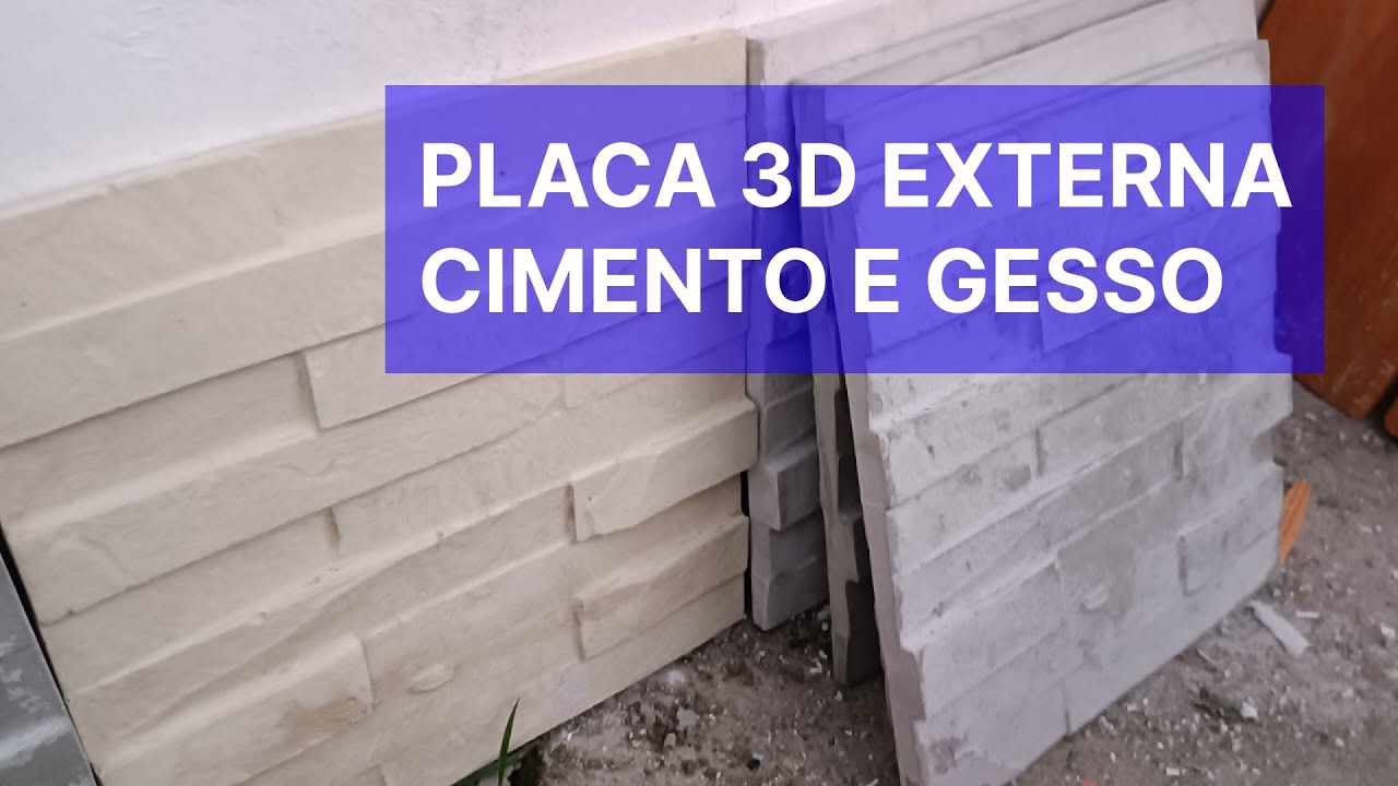 Placa 3D externa - Placa de cimento resistente